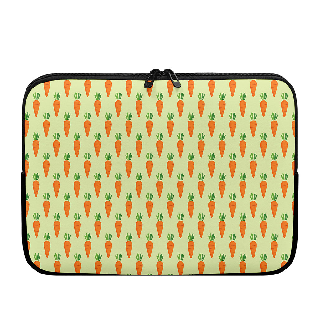 Cute Carrot Pattern Print Laptop Sleeve