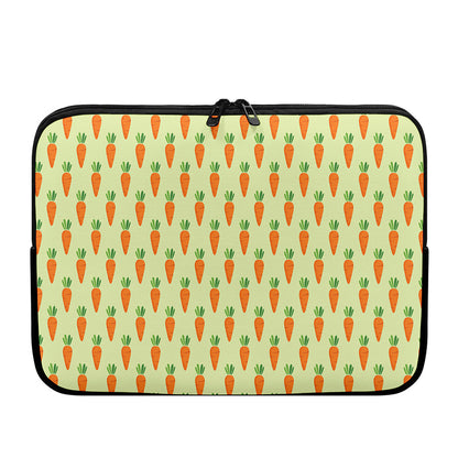 Cute Carrot Pattern Print Laptop Sleeve