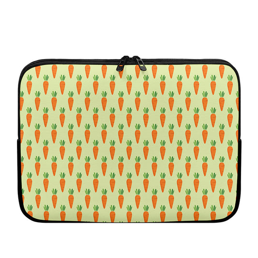 Cute Carrot Pattern Print Laptop Sleeve