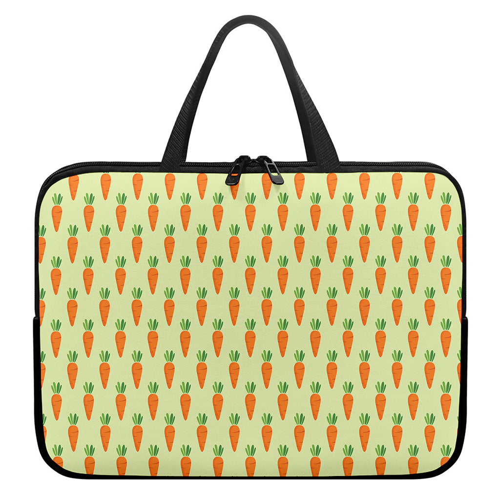 Cute Carrot Pattern Print Laptop Sleeve With Handle