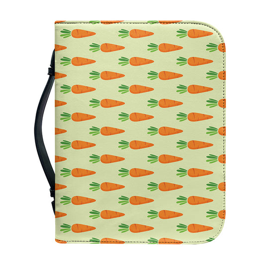 Cute Carrot Pattern Print Leather Bible Cover