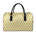 Cute Carrot Pattern Print Leather Duffel Bag
