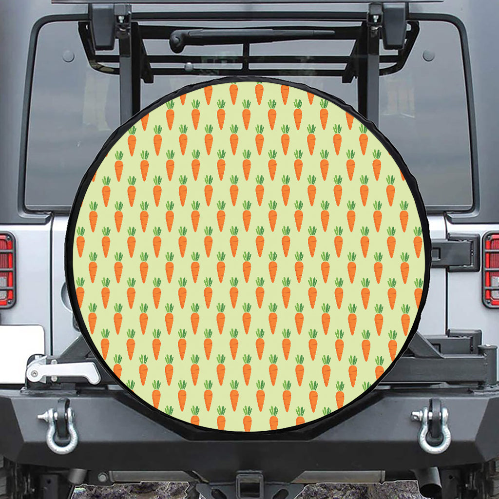 Cute Carrot Pattern Print Leather Spare Tire Cover