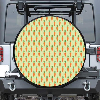 Cute Carrot Pattern Print Leather Spare Tire Cover