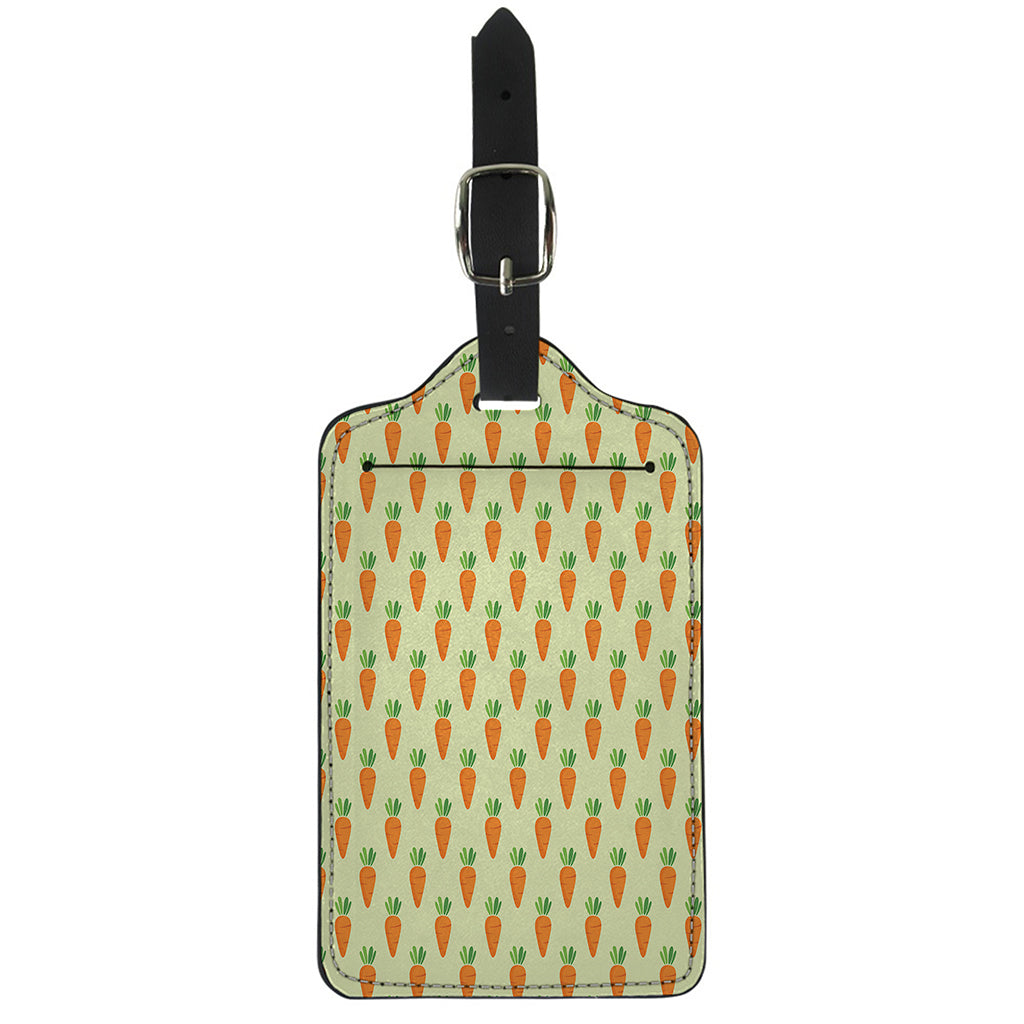 Cute Carrot Pattern Print Luggage Tag