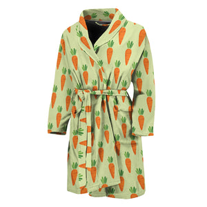 Cute Carrot Pattern Print Men's Bathrobe