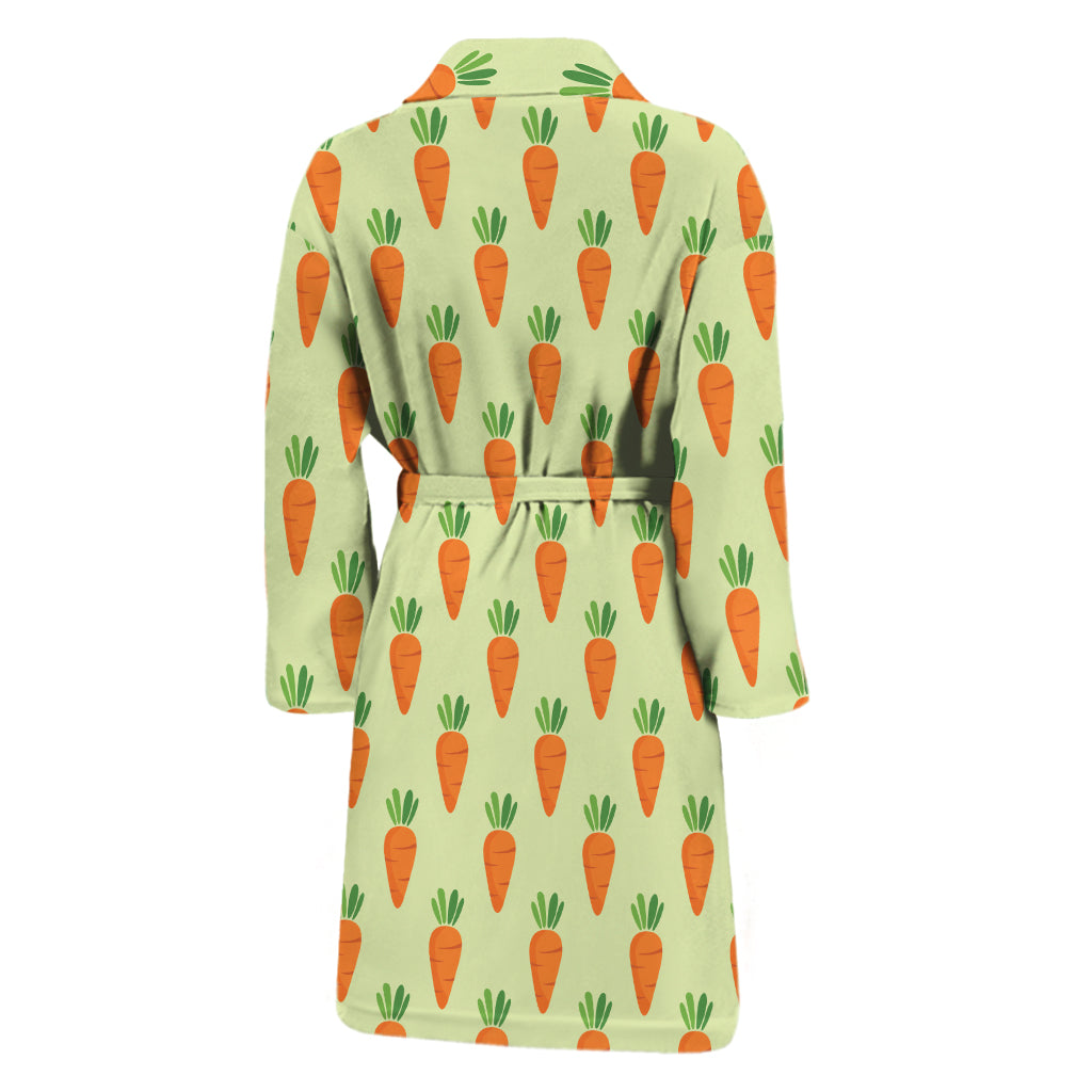 Cute Carrot Pattern Print Men's Bathrobe