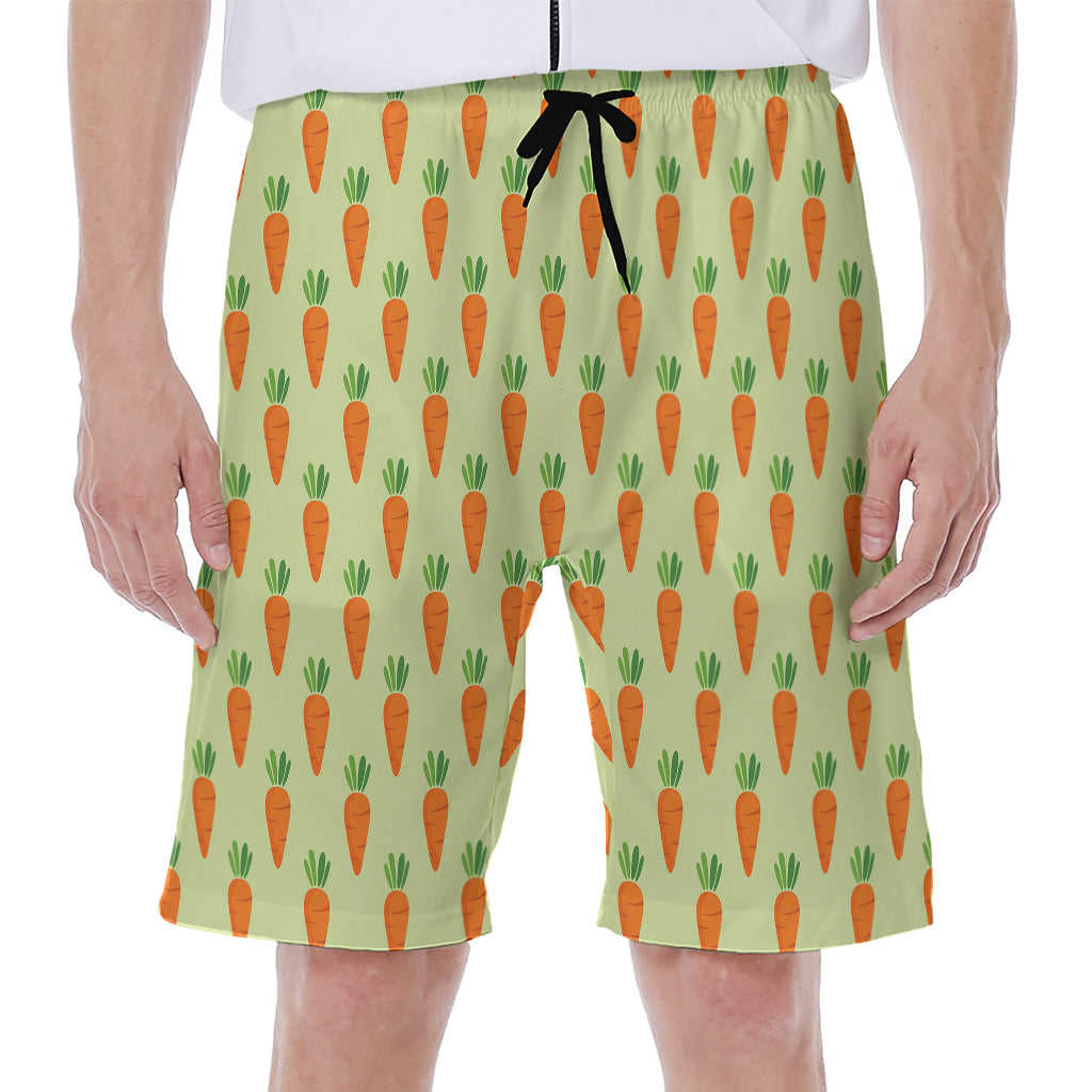 Cute Carrot Pattern Print Men's Beach Shorts