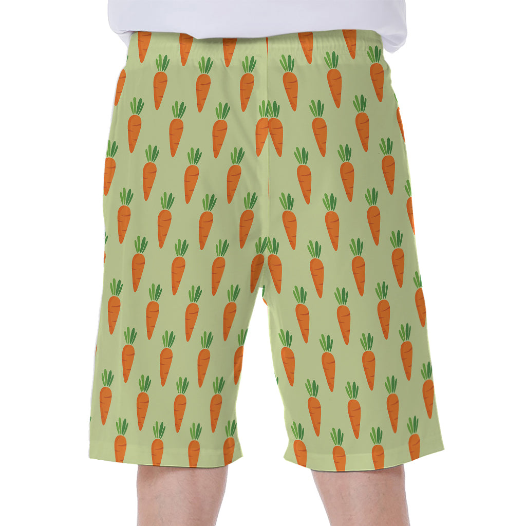 Cute Carrot Pattern Print Men's Beach Shorts