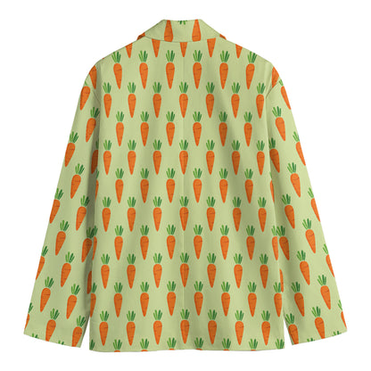 Cute Carrot Pattern Print Men's Blazer