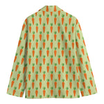 Cute Carrot Pattern Print Men's Cotton Blazer