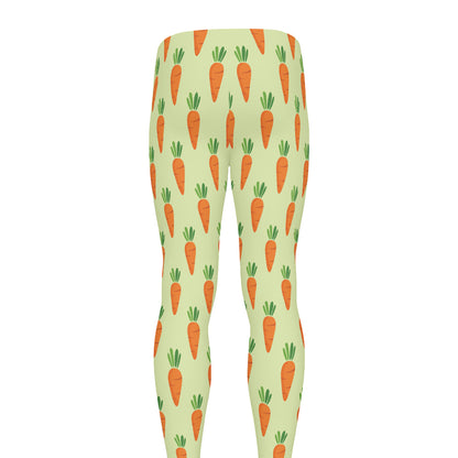 Cute Carrot Pattern Print Men's leggings