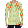 Cute Carrot Pattern Print Men's Long Sleeve T-Shirt