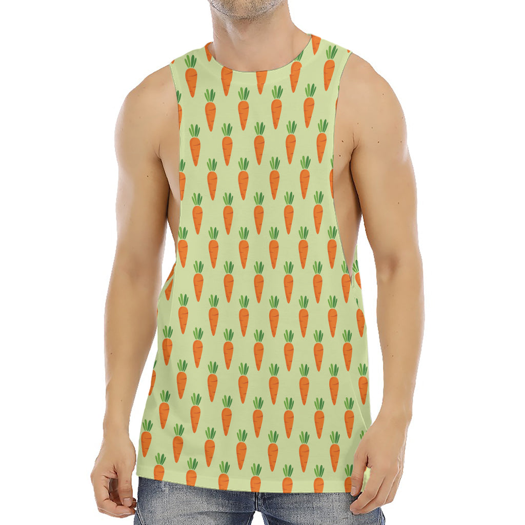 Cute Carrot Pattern Print Men's Muscle Tank Top