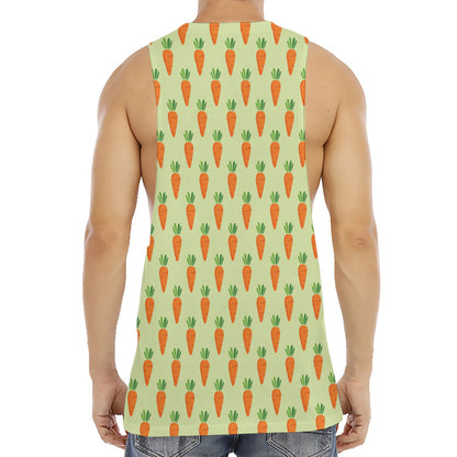 Cute Carrot Pattern Print Men's Muscle Tank Top