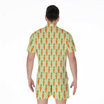 Cute Carrot Pattern Print Men's Rompers