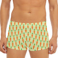 Cute Carrot Pattern Print Men's Short Boxer Briefs