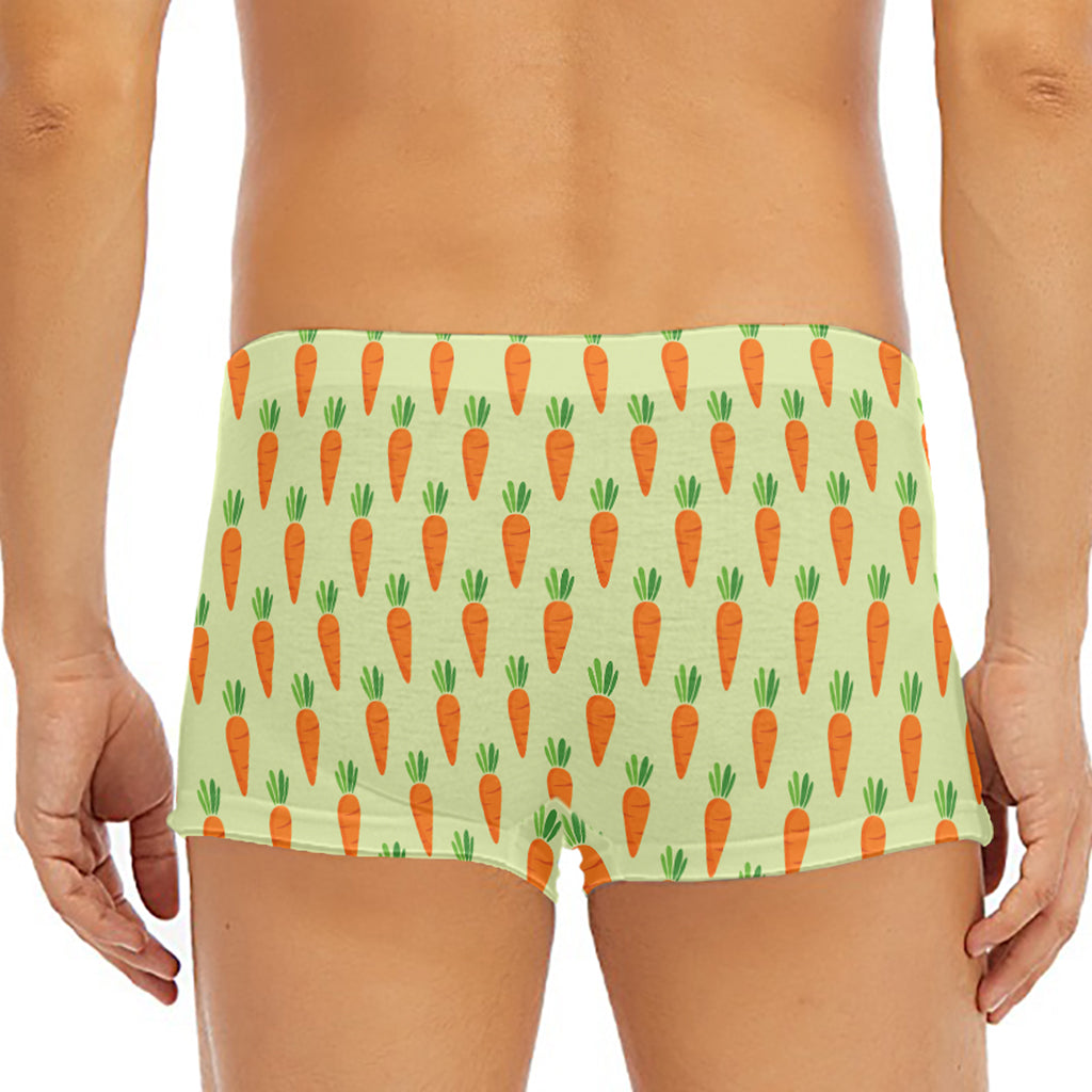 Cute Carrot Pattern Print Men's Short Boxer Briefs