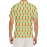 Cute Carrot Pattern Print Men's Short Sleeve Rash Guard