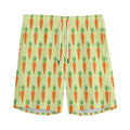 Cute Carrot Pattern Print Men's Athletic Shorts