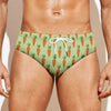 Cute Carrot Pattern Print Men's Swim Briefs