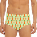 Cute Carrot Pattern Print Men's Triangle Swim Briefs