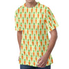 Cute Carrot Pattern Print Men's Velvet T-Shirt