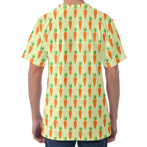 Cute Carrot Pattern Print Men's Velvet T-Shirt