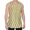 Cute Carrot Pattern Print Men's Velvet Tank Top