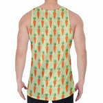 Cute Carrot Pattern Print Men's Velvet Tank Top