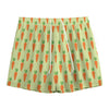 Cute Carrot Pattern Print Mesh Shorts