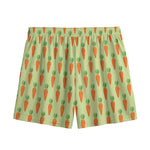 Cute Carrot Pattern Print Mesh Shorts