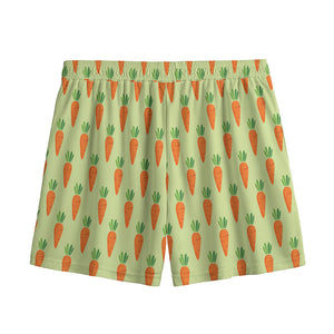 Cute Carrot Pattern Print Mesh Shorts