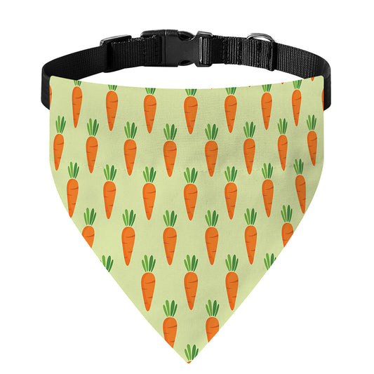 Cute Carrot Pattern Print Over The Collar Dog Bandana