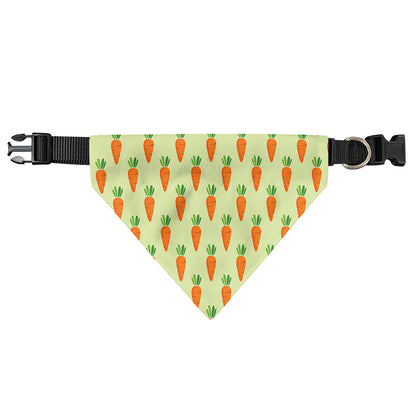 Cute Carrot Pattern Print Over The Collar Dog Bandana