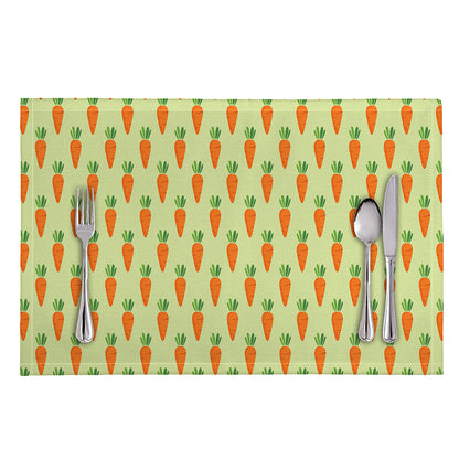 Cute Carrot Pattern Print Placemat