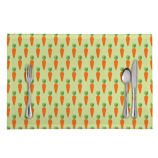 Cute Carrot Pattern Print Placemat