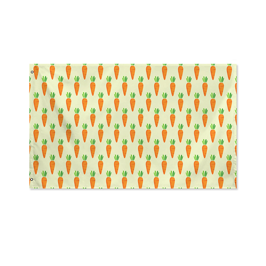Cute Carrot Pattern Print Polyester Flag