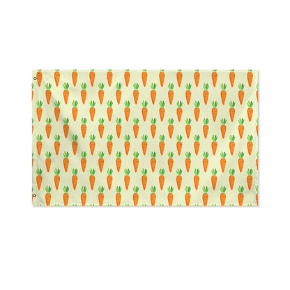 Cute Carrot Pattern Print Polyester Flag