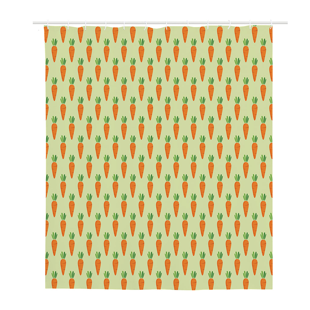 Cute Carrot Pattern Print Polyester Shower Curtain