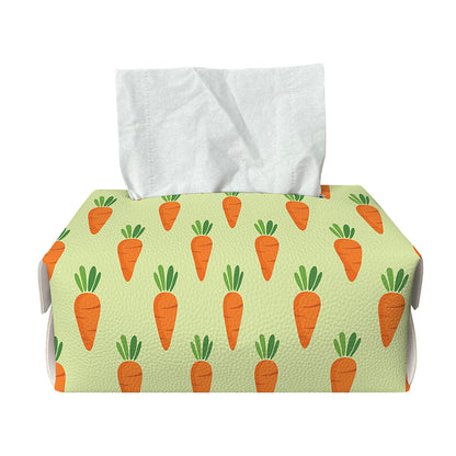 Cute Carrot Pattern Print Rectangle Tissue Box Cover