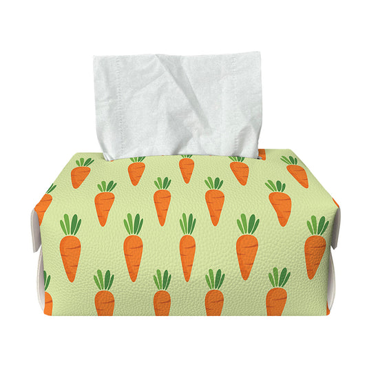 Cute Carrot Pattern Print Rectangle Tissue Box Cover