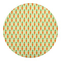 Cute Carrot Pattern Print Round Blanket
