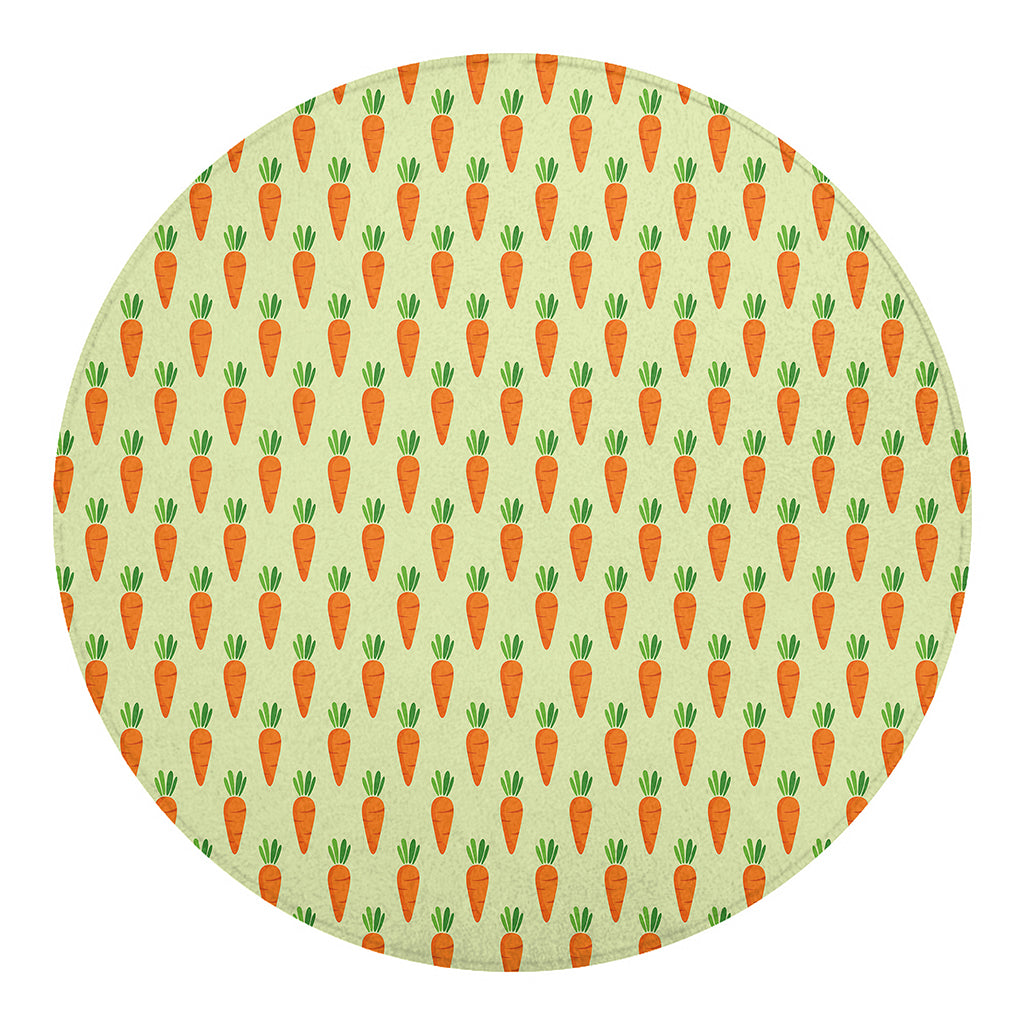 Cute Carrot Pattern Print Round Blanket