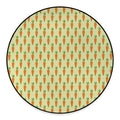 Cute Carrot Pattern Print Round Floor Mat