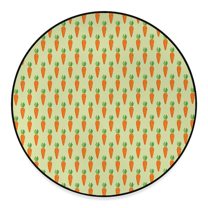Cute Carrot Pattern Print Round Floor Mat