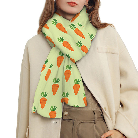 Cute Carrot Pattern Print Scarf
