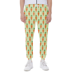 Cute Carrot Pattern Print Scuba Joggers