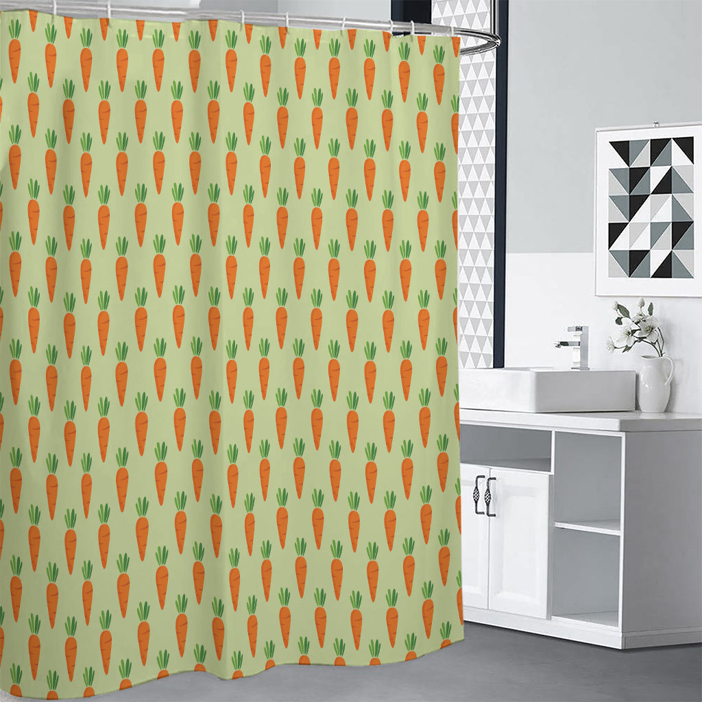 Cute Carrot Pattern Print Shower Curtain