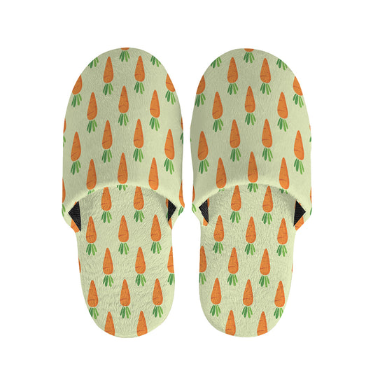 Cute Carrot Pattern Print Slippers